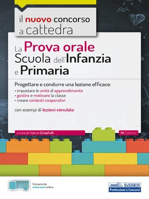 cover image of La prova orale del Concorso a cattedra Scuola dell'Infanzia e Primaria